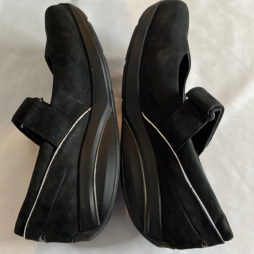 MBT art shoe Rocker High black leather with reflective element Maryjane Velcro